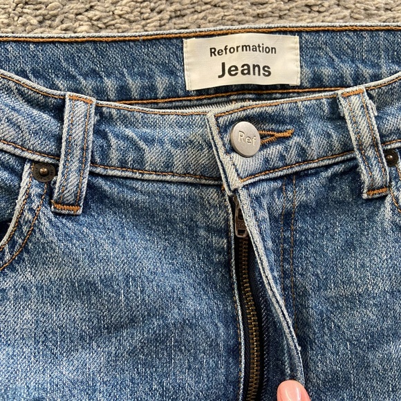 Reformation Liza High Rise Straight Jeans in Palermo - Picture 7 of 10
